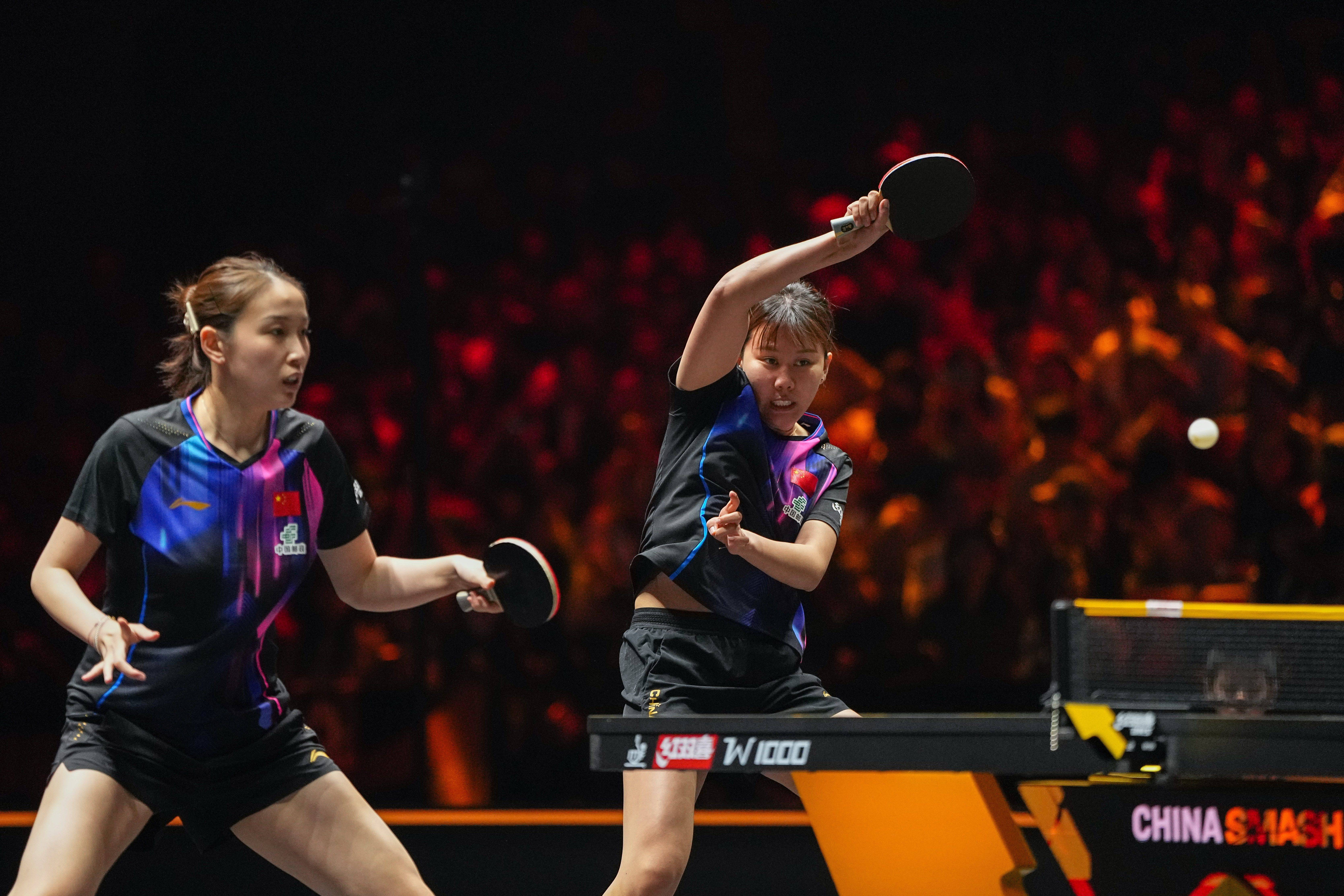 开云下载-(体育)乒乓球——WTT中国大满贯赛:蒯曼/王曼昱晋级女双决赛