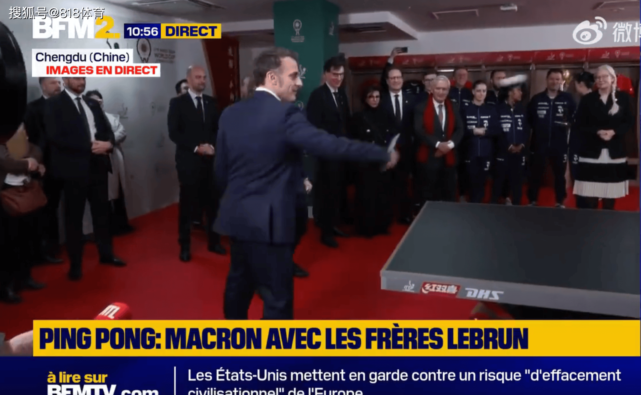 开云-排面!马克龙访问成都王楚钦孙颖莎陪练,大头爆冲打得马克龙尴尬微笑