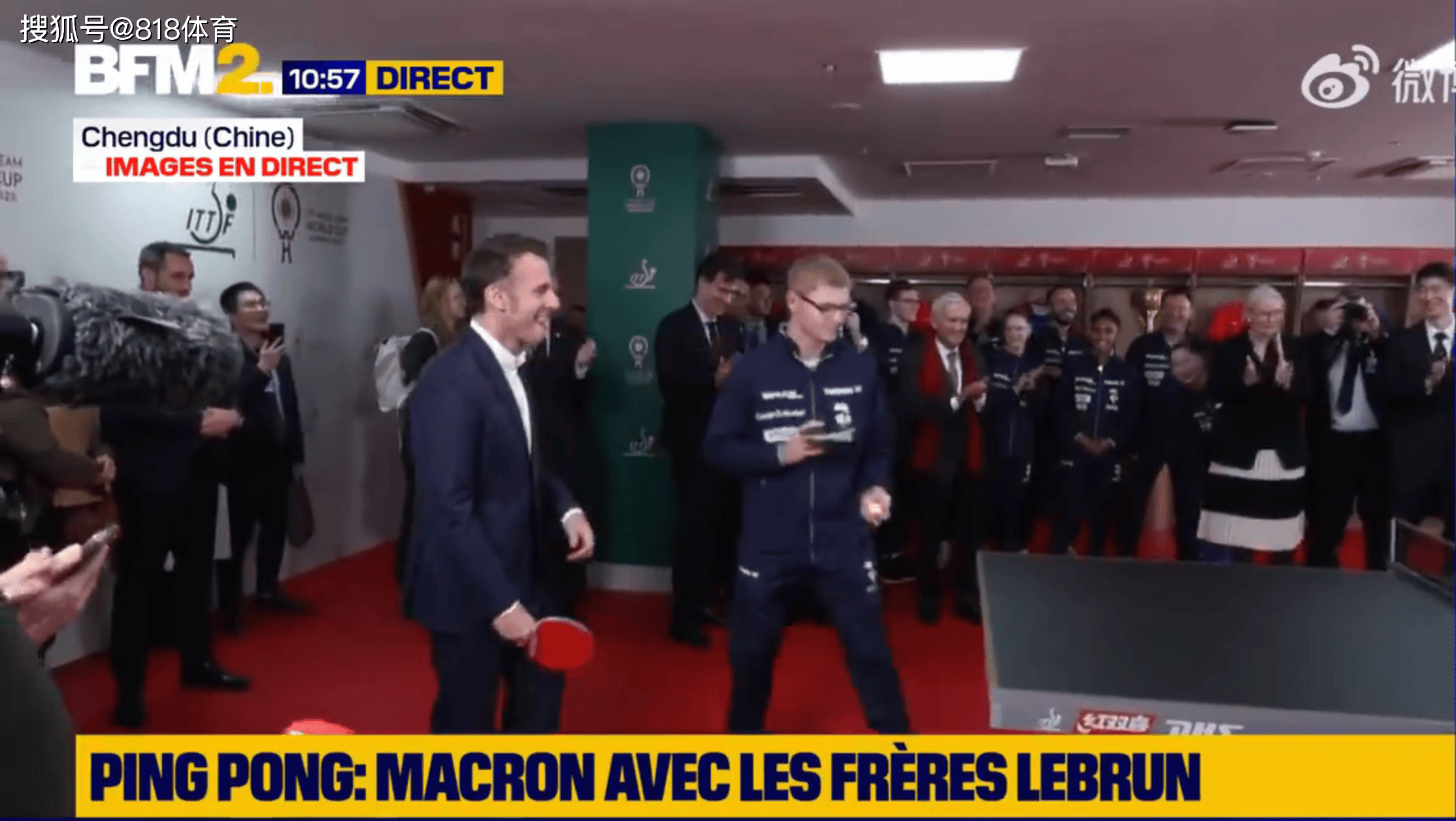 开云-排面!马克龙访问成都王楚钦孙颖莎陪练,大头爆冲打得马克龙尴尬微笑